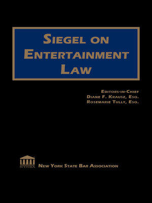cover image of Siegel on Entertainment Law